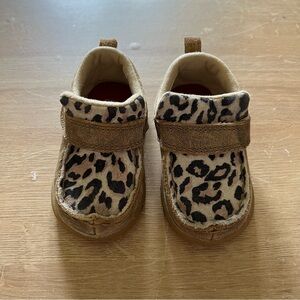 Twisted X Infant Driver Moccasins in Bomber and Leopard